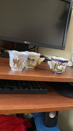 3 Small Butterfly Cups