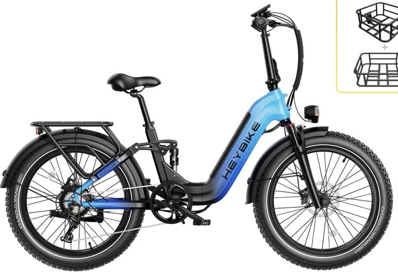 Heybike Horizon 24 Inch Fat Tire Foldable Electric Bicycle