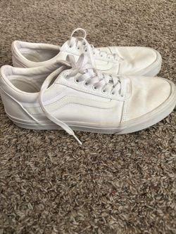 Vans Old Skool All White Low-Top Sneakers