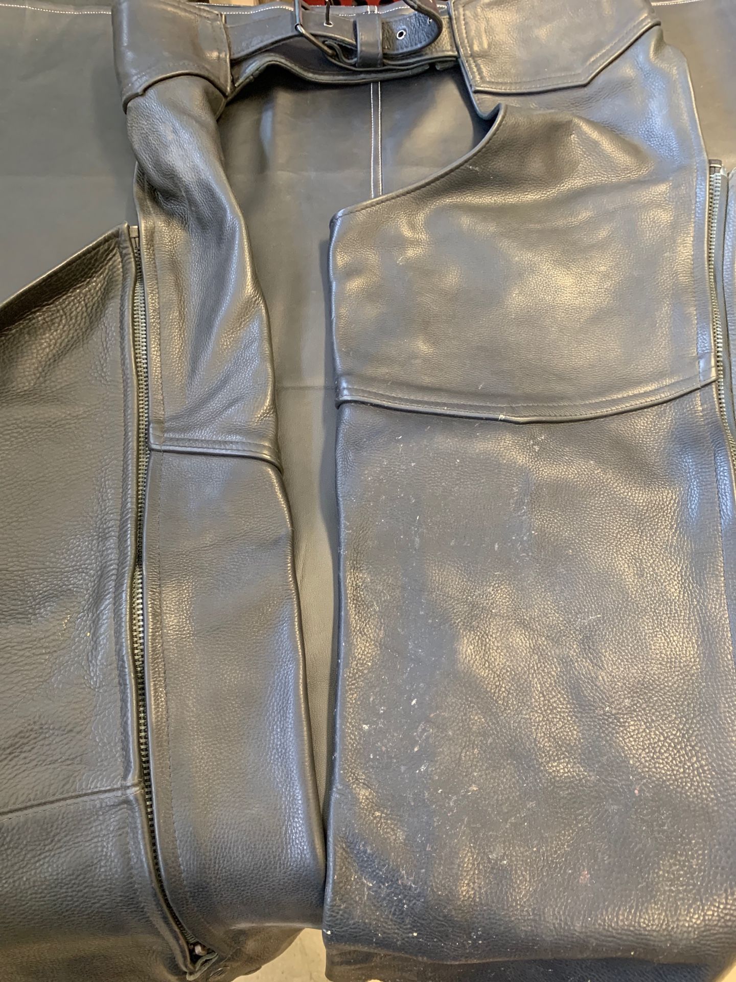 Leather riding chaps men