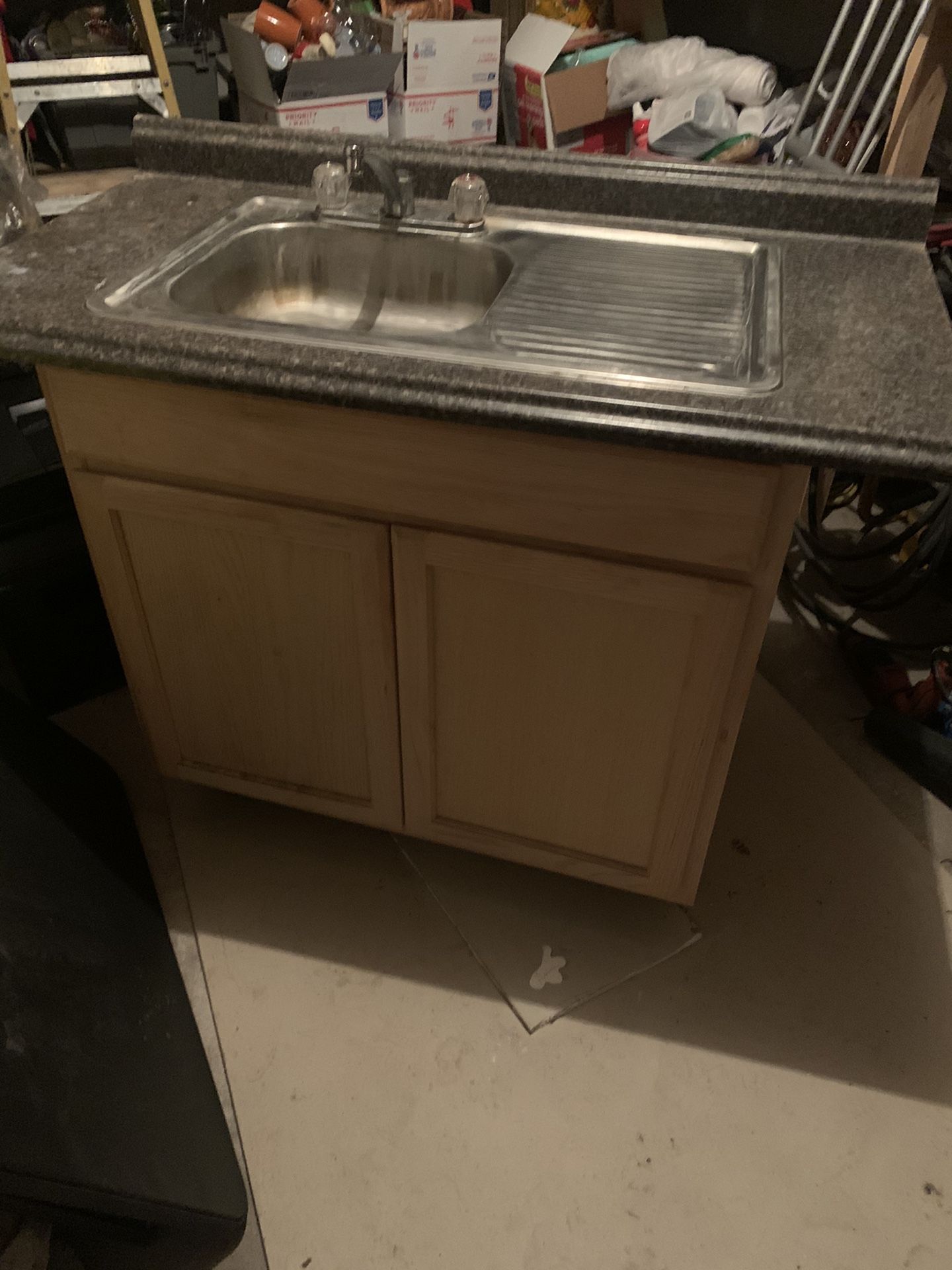 Faucet with cabinet remodel