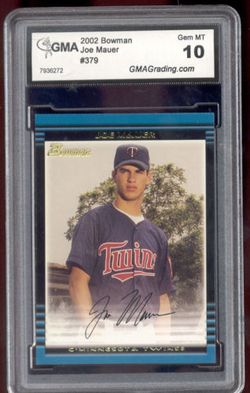 Joe Mauer 2002 Bowman - Graded Gem MT 10