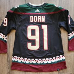 Arizona Coyotes Authentic Adidas PrimeGreen Black Josh Doan Kachina Jersey Size 52