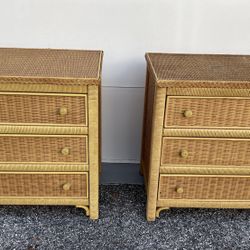 Wicker by Henry Link Chest of Three Drawers, Cabinet, Bachelor's Chest