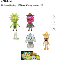 🛸 Rick and Morty Funko Galactic Plushies - Set of 4