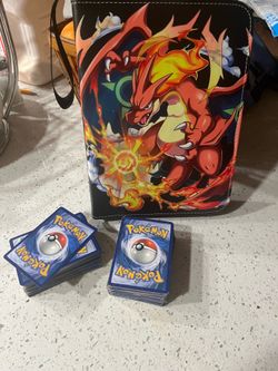 Pokémon cards and binder