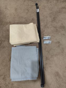 Ikea Sheer & Blackout Curtains with Rods ($10 for all)