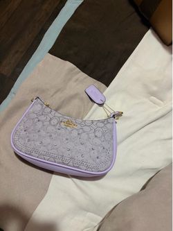 Purple Coach Bag W/Rhinestones