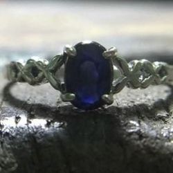 Sapphire Ring S925 Sz 7