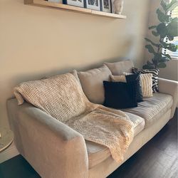 Ivory Sleeper sofa With Mattress included