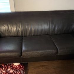 Black Leather Couch 