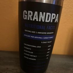 New Grandpa Tumbler. Cute Theme Each Side