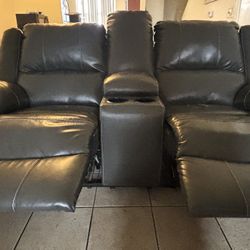 Leather Reclining Couch