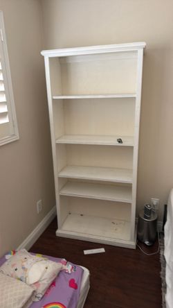 White bookshelf