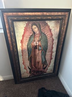 Large Framed Our Lady of Guadalupe Print
