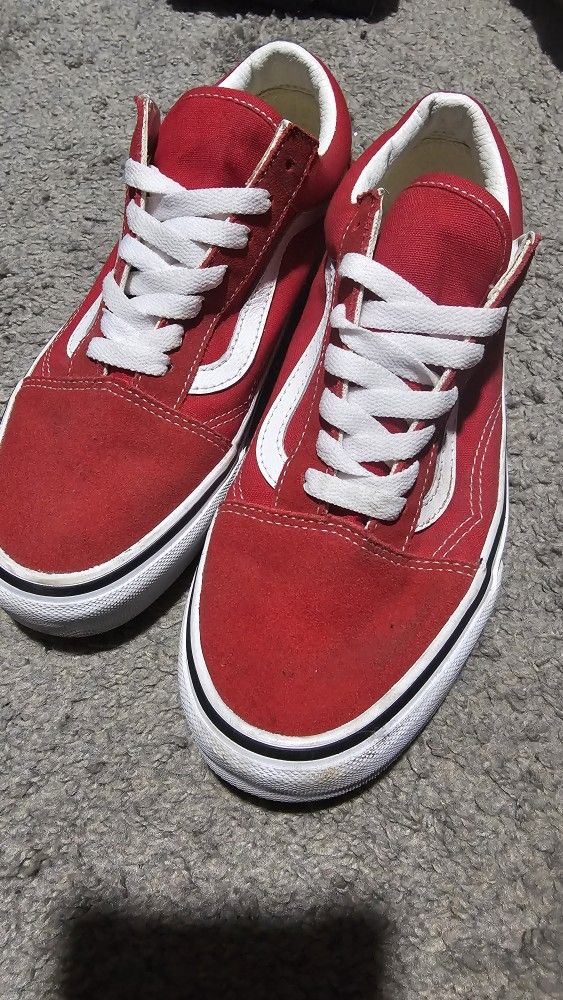Vans Old Skool Skate Shoe - Racing Red