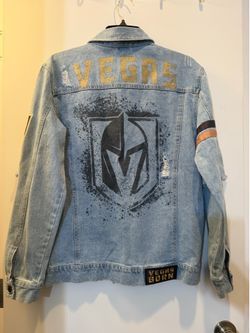 Vegas golden knights hockey NHL women’s denim jeans jacket size small brand new