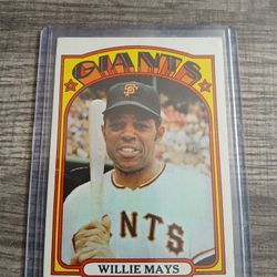 1972 Topps Willie Mays, Baseball Card #49, from the San Francisco Giants. Vintage 