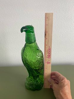 Green Glass Eagle Decanter