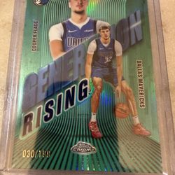 Cooper Flagg Topps Chrome Aqua Refractor #’d 030/199