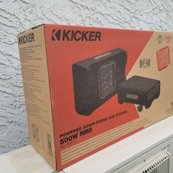 Brand new Kicker Square 10" L7 thin box WITH BUILT IN AMP car speaker subwoofer