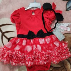 Disney Baby Red Minnie Dress 18-24M