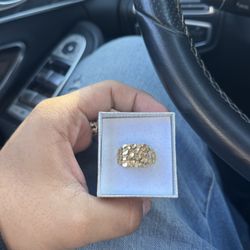 Chunky Nugget Ring 10K 4.3 Grams 