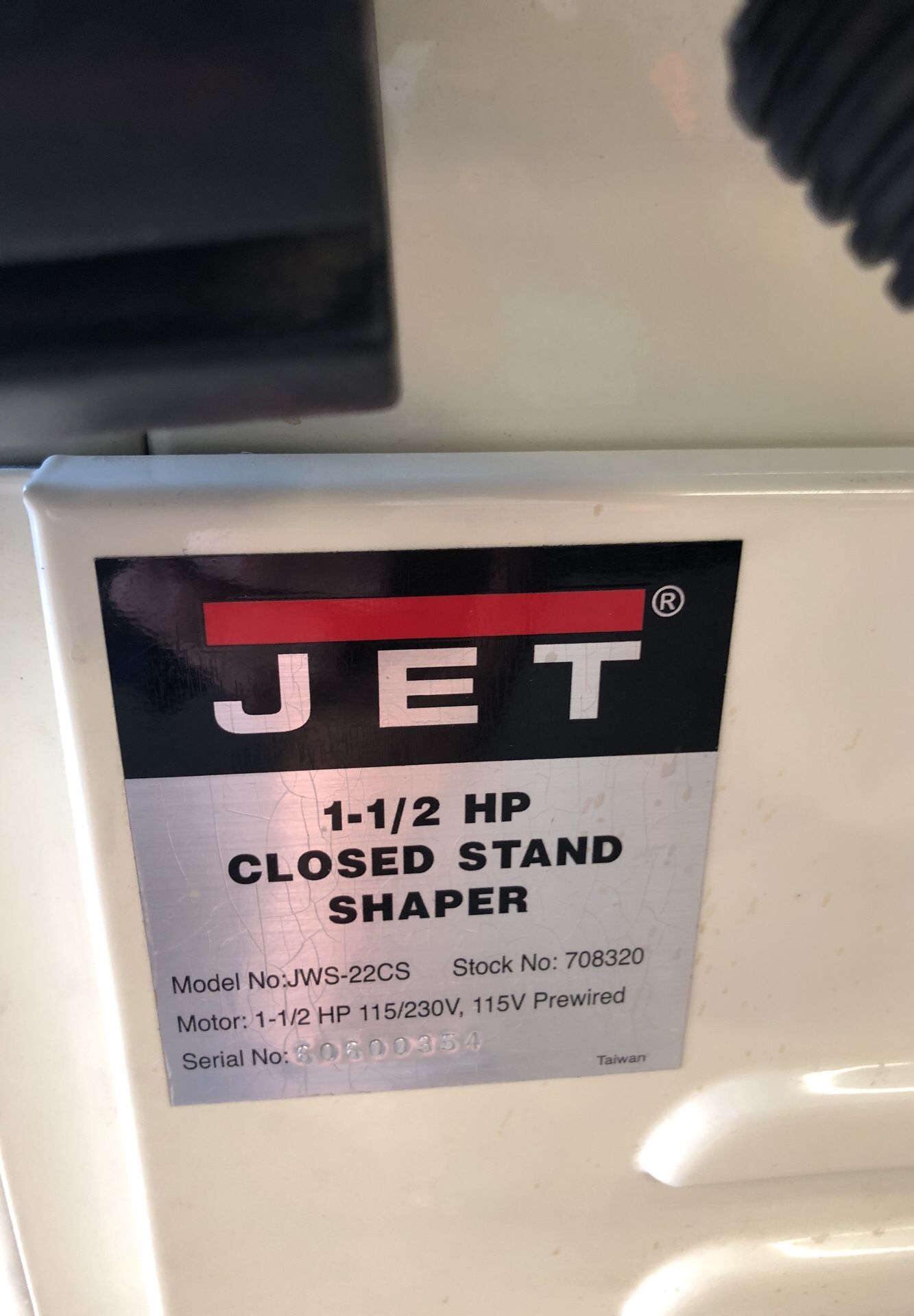 JET JWS-22CS Closed Stand Shaper
