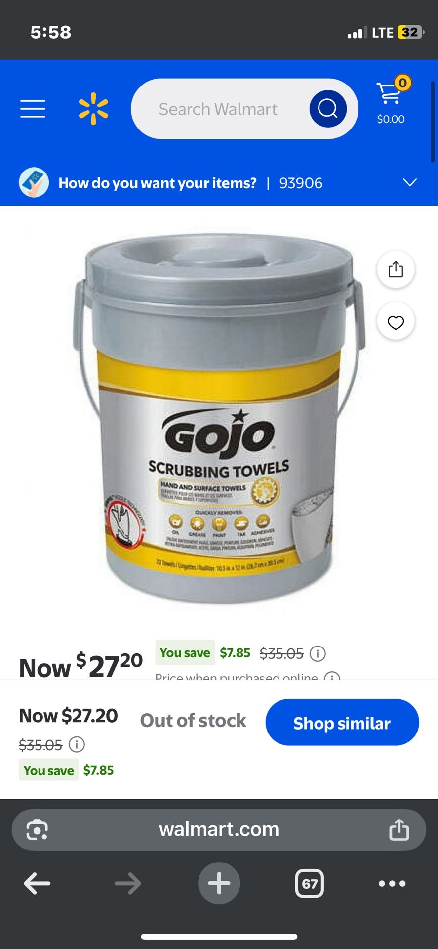 Gojo Scrubbing Towels