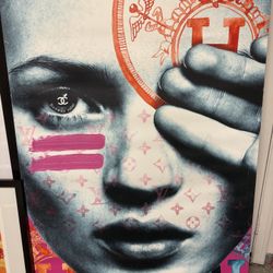 40x60 Wrapped “Kate Runway Rebel" by artist Mercedes Lopez Charro.  
