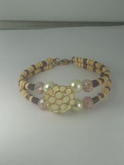 Handmade Crystals Pearls Bracelet