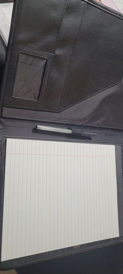 Black leather portfolio