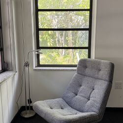 Lounge Chair And Floor Lights 