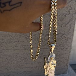 Cuban Link Chain &  Saint Jude Pendant