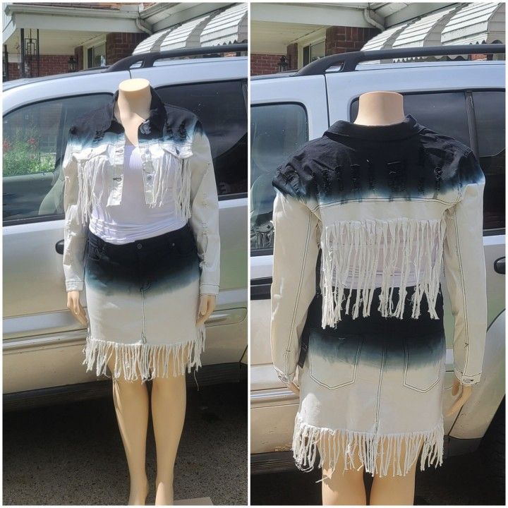3 Piece Black/white Shirt Set