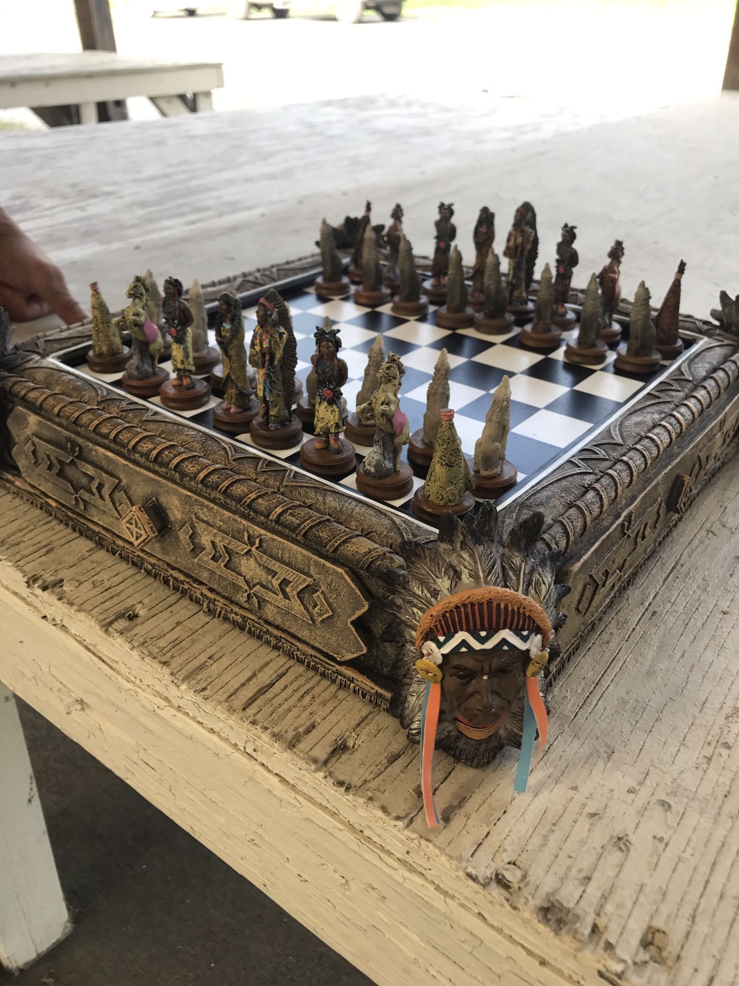 Native American chess set