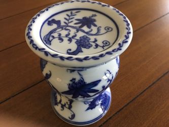 Blue and White Porcelain Candle Holder