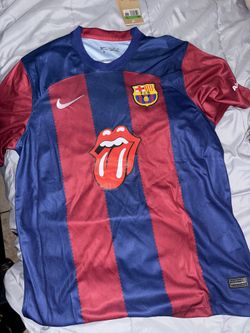 Authentic Barcelona Jersey w/ Rolling Stone Collab