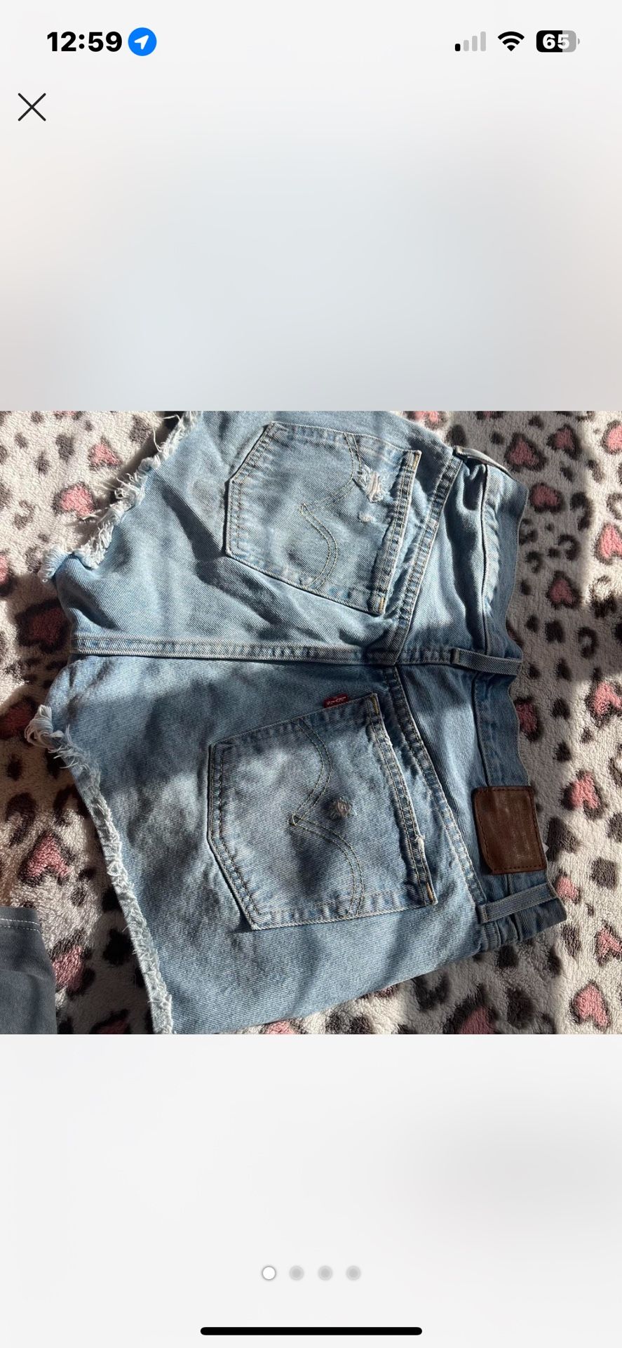 High rise levi shorts