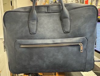 Gray Faux Suede Laptop Briefcase Carrying Bag 15" Business Work Handbag