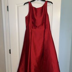 Adrianna Papell Women’s Cocktail Dress Size 14 Red with Pockets