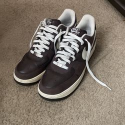 Dark Brown Cinder Air Force 1s (size 13