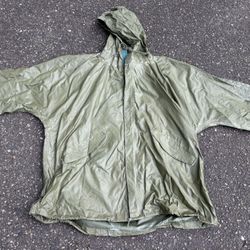 Vintage Military Surplus Rain Jacket 