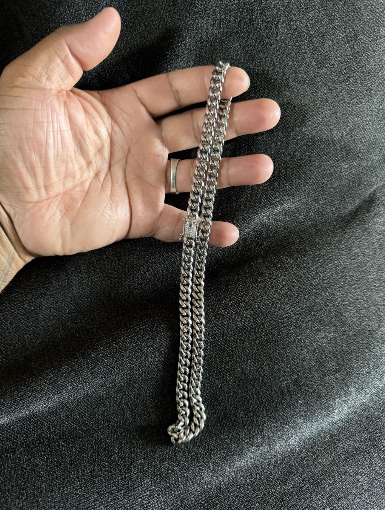 Silver 20" 6mm Cuban Link Chain