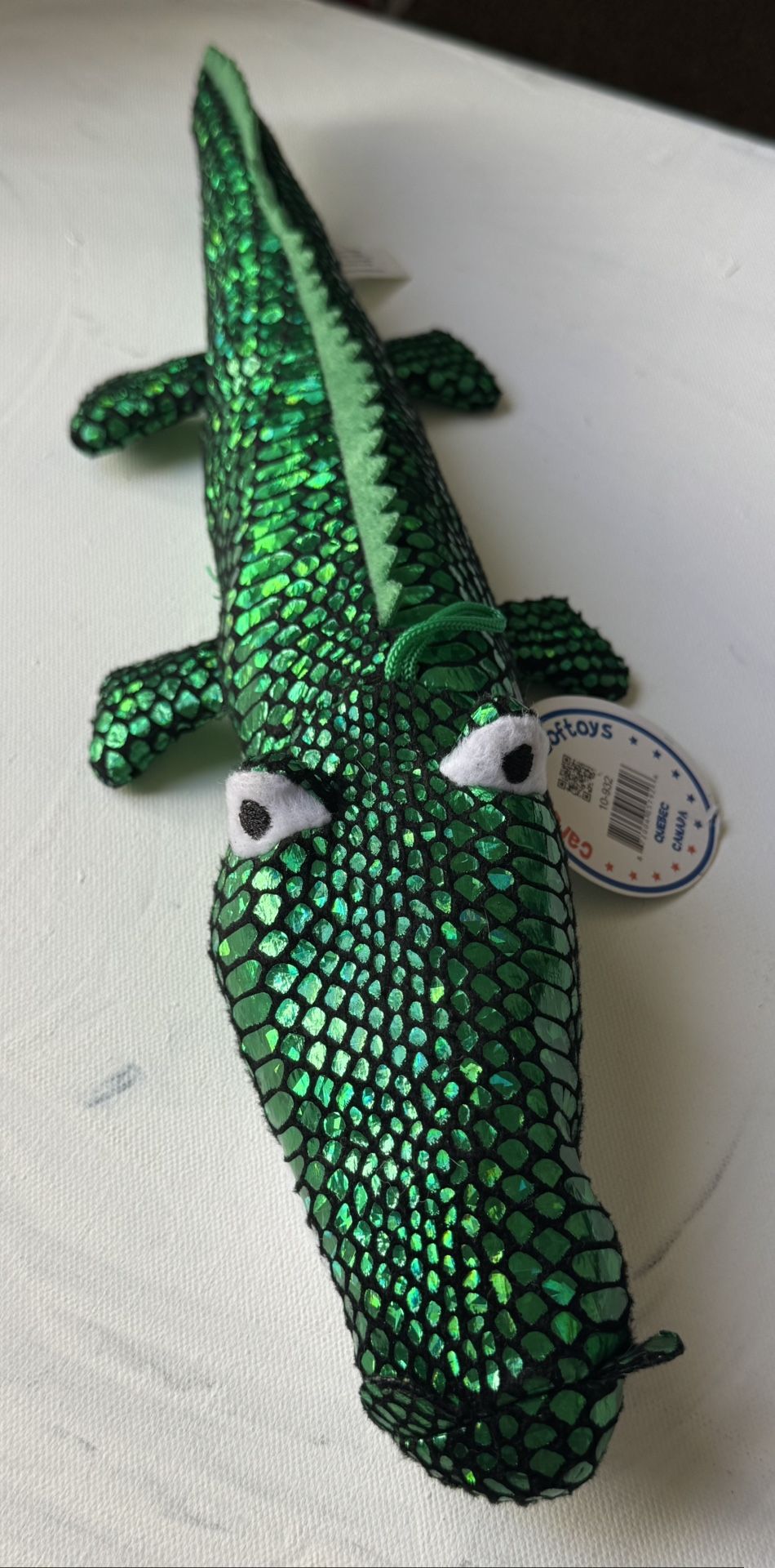 Caravan Softoys Glitter Green Alligator Crocodile Plush Stuffed Animal 16”