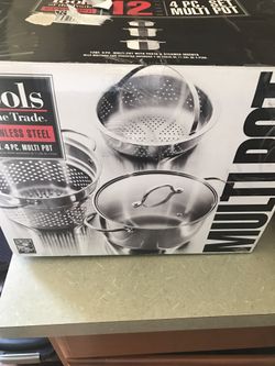 4 piece multi pit stainless steel 12 quart set