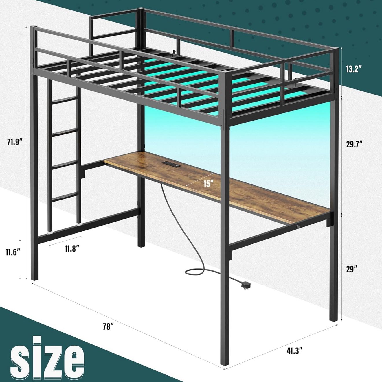 BUNK BED WITH MATTRESS