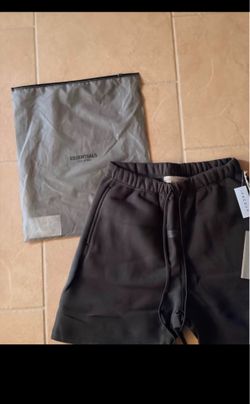 Essentials shorts (light grey, dark grey, and black)