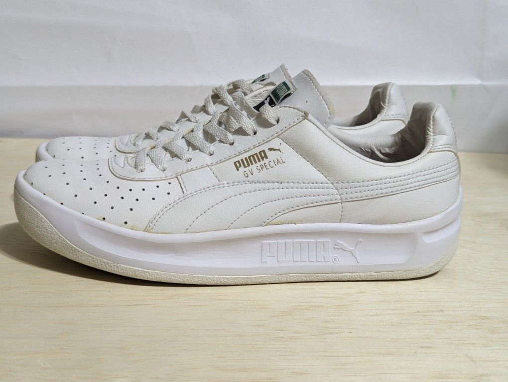Puma Sneakers Women's Size 7 Low Top White Leather 