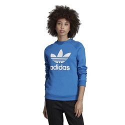 Adidas Originals Trefoil Crewneck Sweatshirt Blue Womens XS Size